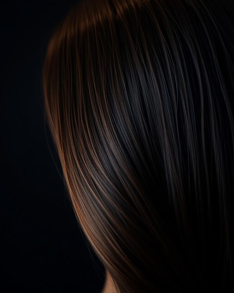 Glossy balayage hair detail